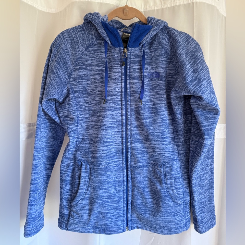 The North Face Heathered Blue Zip-Up Jacket